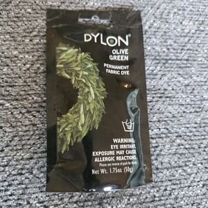 Dylon Permanent Fabric Dye Olive Green 1.75 oz Crafts Projects 1/2 LB Fabric